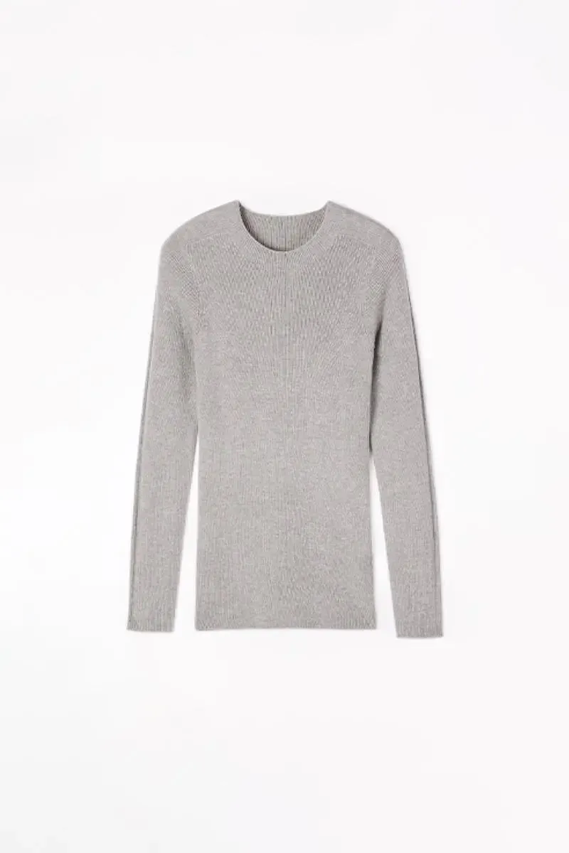 100 Wool Seamless Knit Crewneck Sweater