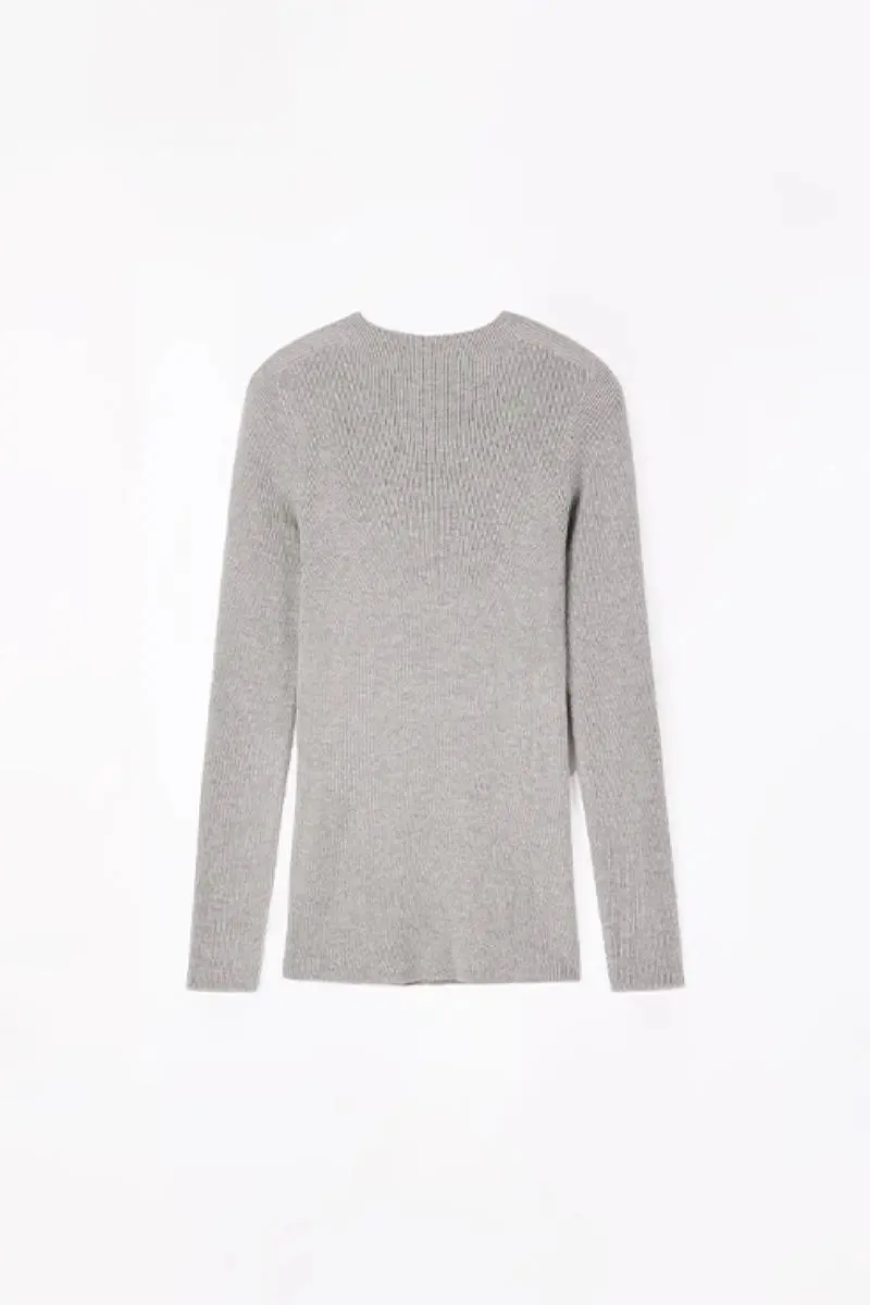 100 Wool Seamless Knit Crewneck Sweater