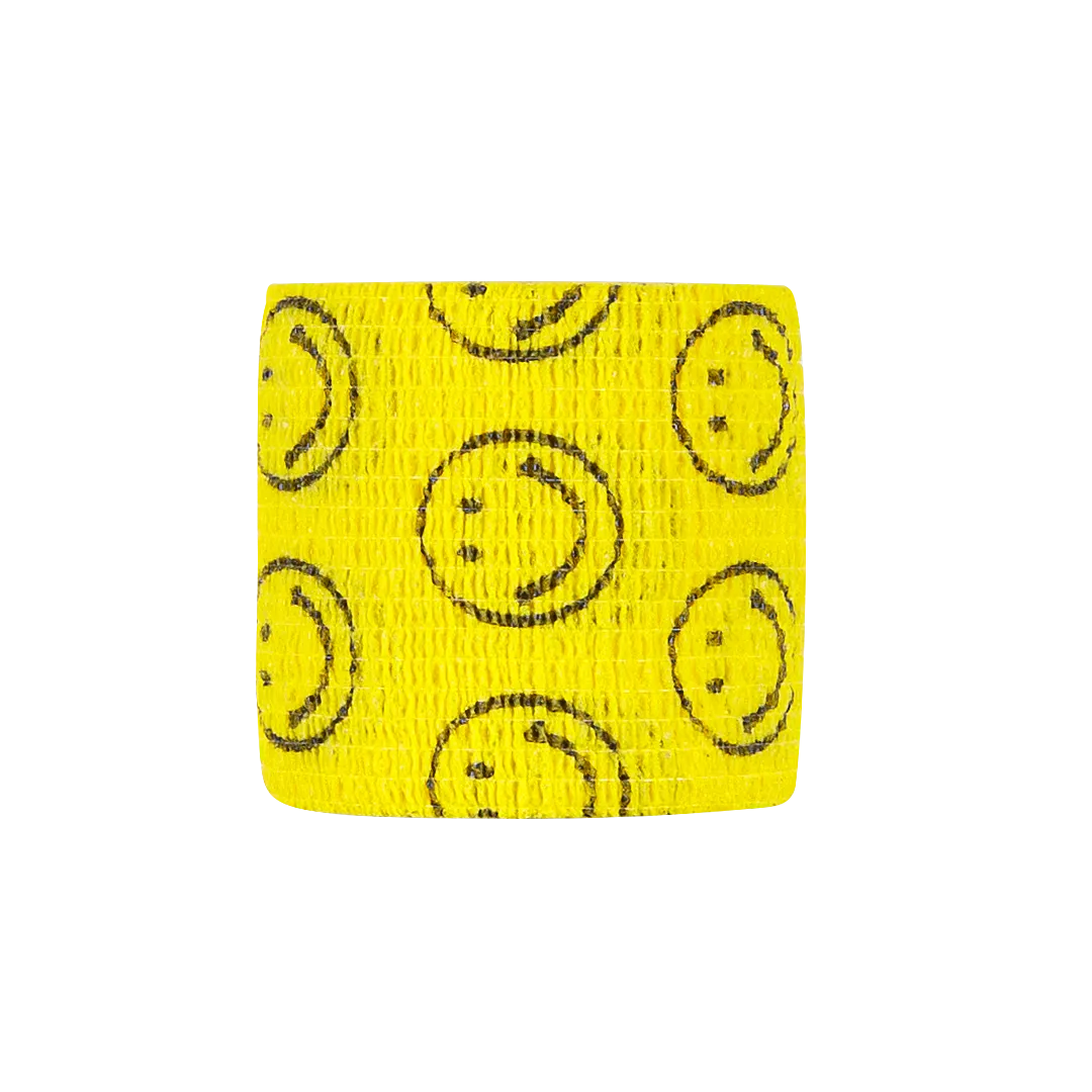 2" Yellow Smiley Vet Wrap by PetStore.Direct