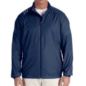 adidas Golf Men's Navy 3-Stripes Full-Zip Jacket