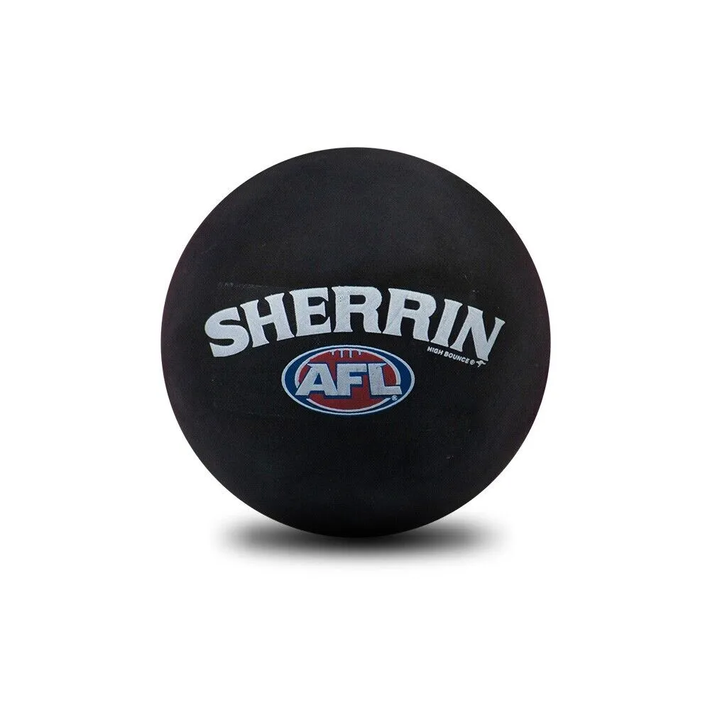 AFL Rubber High Bounce Hand Ball - Collingwood Magpies - Single - 6cm