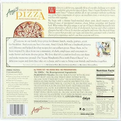 Amy's - Margherita Pizza with Daiya Cheese, 13.5oz