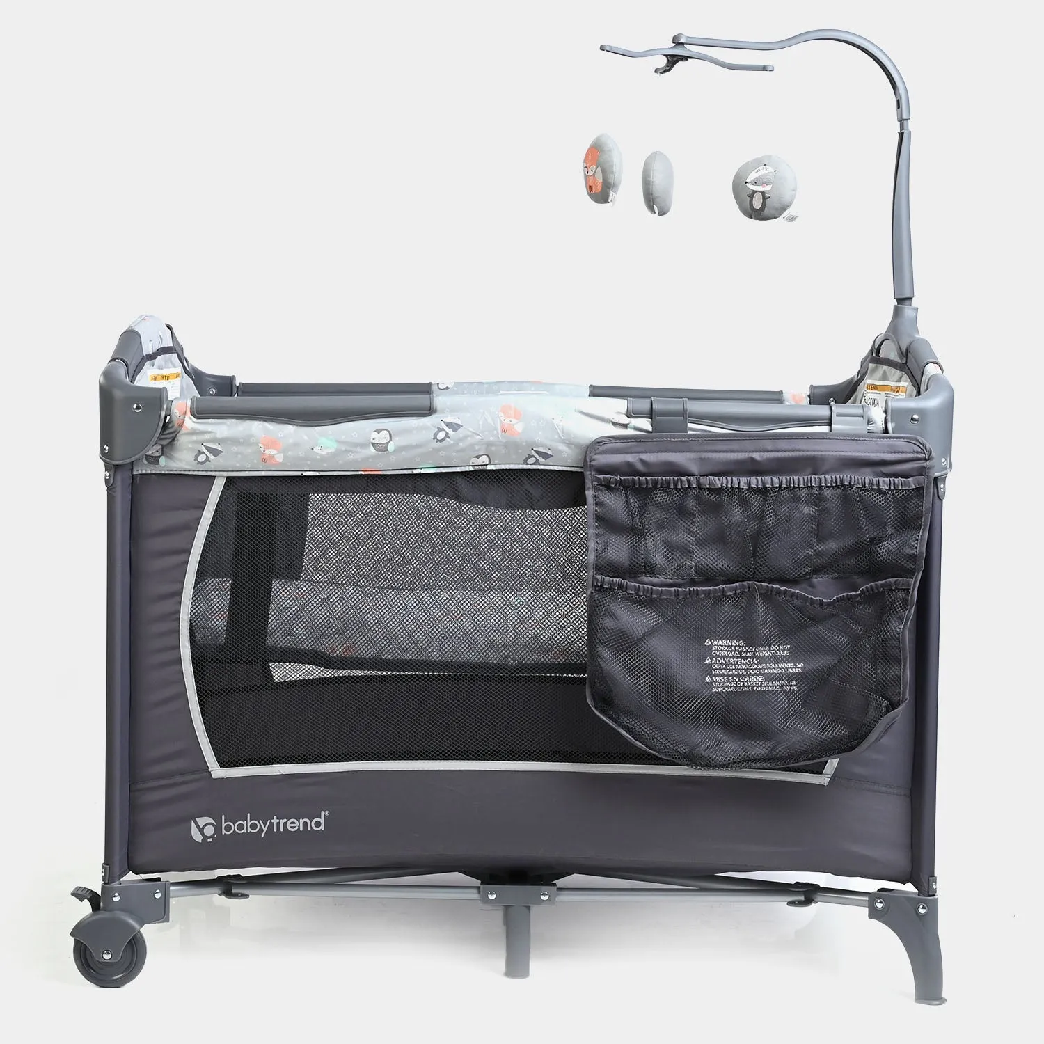 Baby Trend Carry Crib Play Pen PY81E Grey