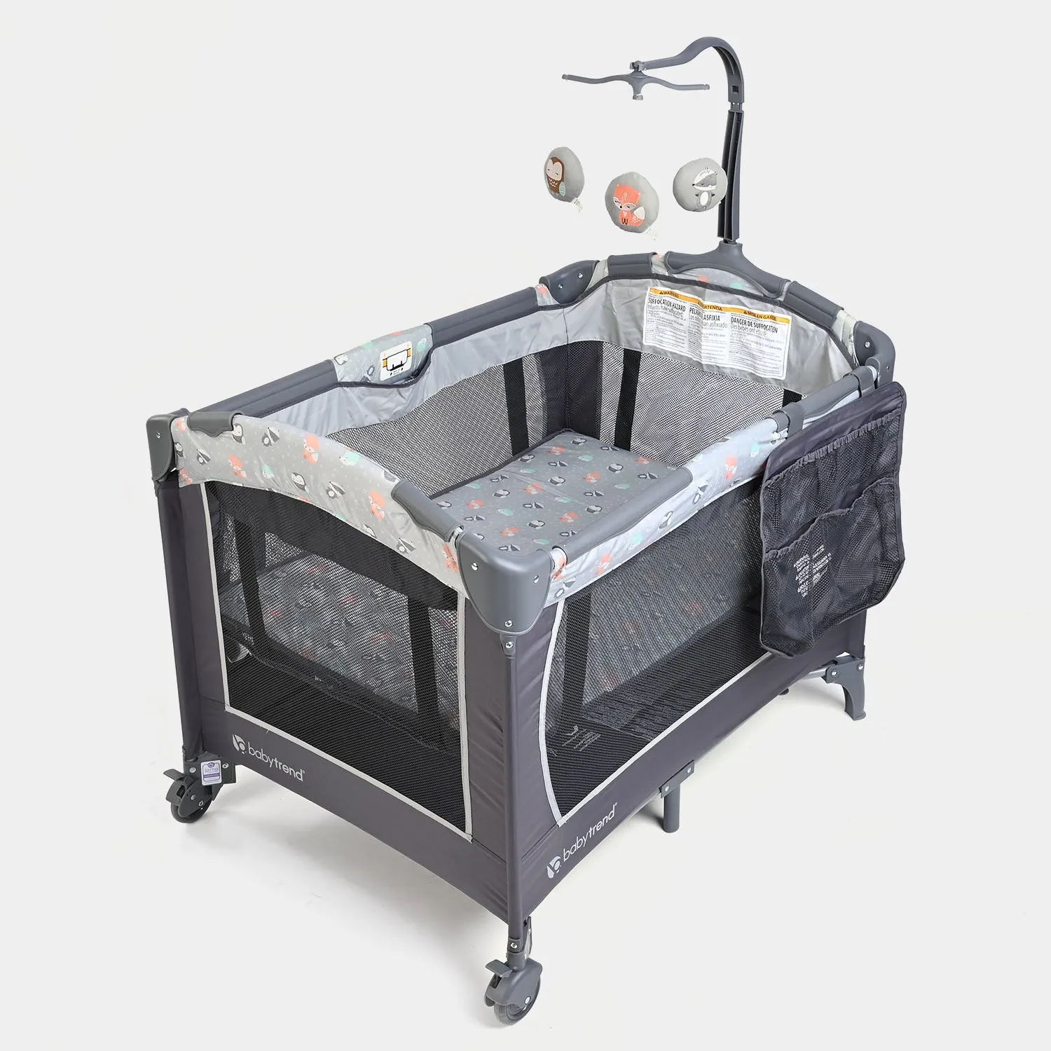 Baby Trend Carry Crib Play Pen PY81E Grey