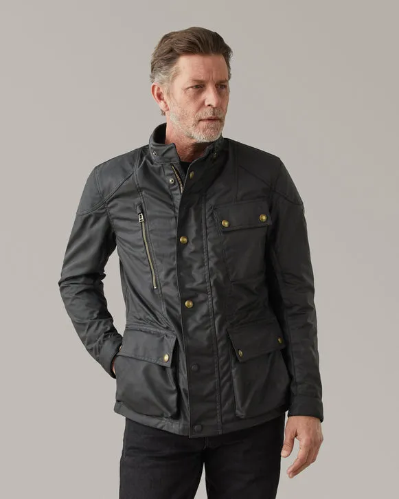 BELSTAFF WAYMASTER MOTORCYLE WAXED COTTON JACKET - BLACK