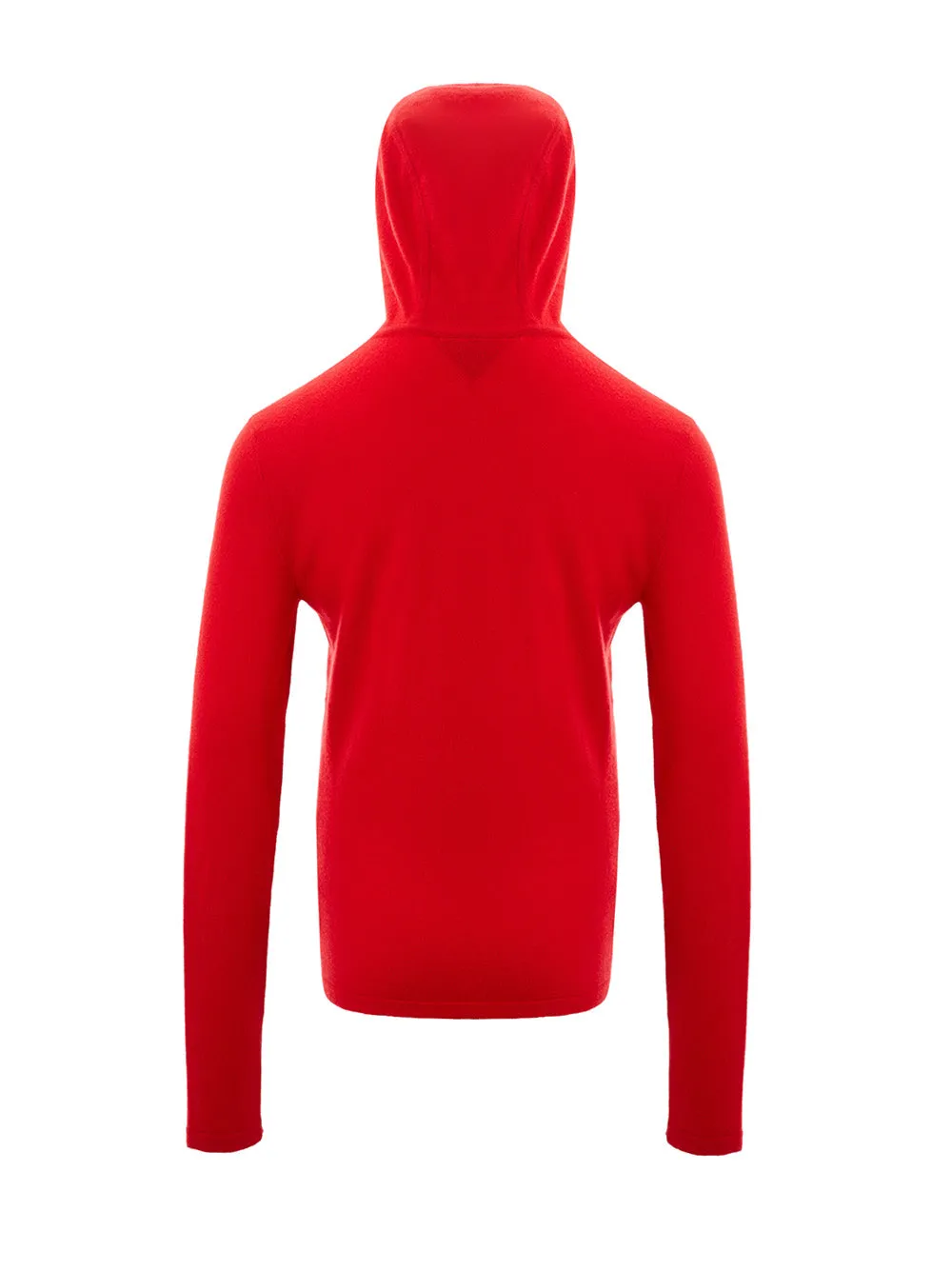 Bottega Veneta Elegant Red Cashmere Hooded Jumper