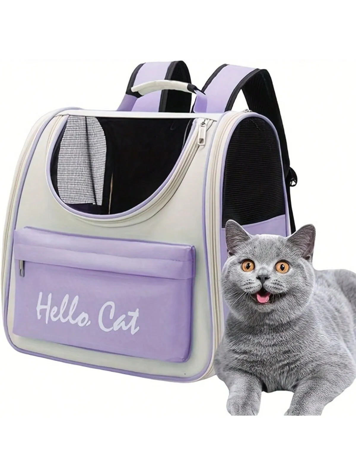 Breathable And Convenient Pet Backpack, Stylish Backpack For Cats And Small Dogs During Outdoor Picnic And Camping