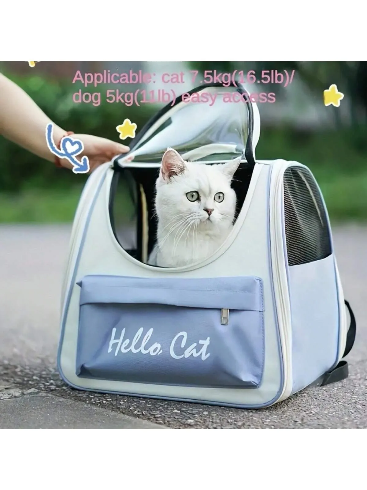 Breathable And Convenient Pet Backpack, Stylish Backpack For Cats And Small Dogs During Outdoor Picnic And Camping