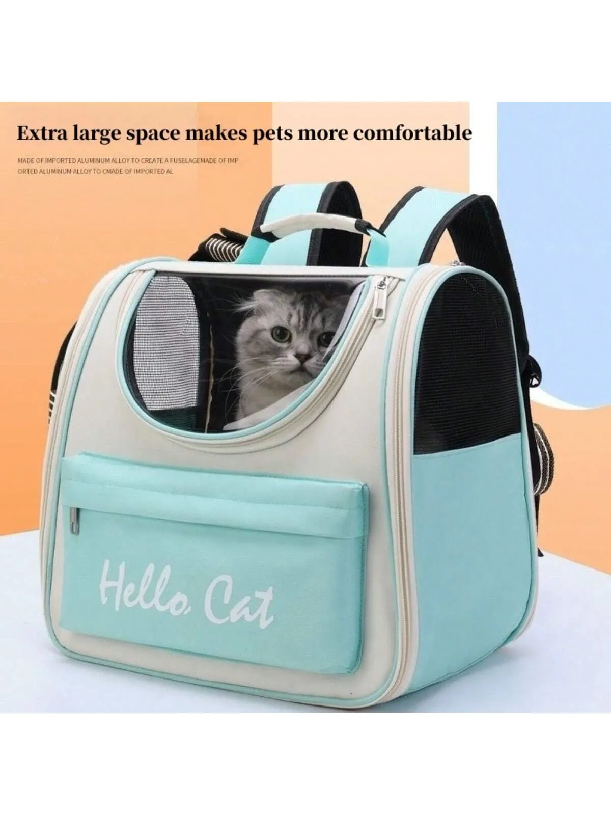 Breathable And Convenient Pet Backpack, Stylish Backpack For Cats And Small Dogs During Outdoor Picnic And Camping