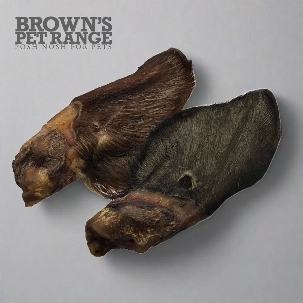 Brown's Natural Dog Treats | Cow Ears with Fur x 5