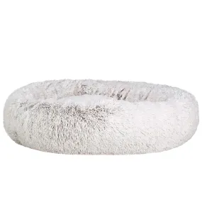 Calming Extra Large Soft Plush Pet Bed in White