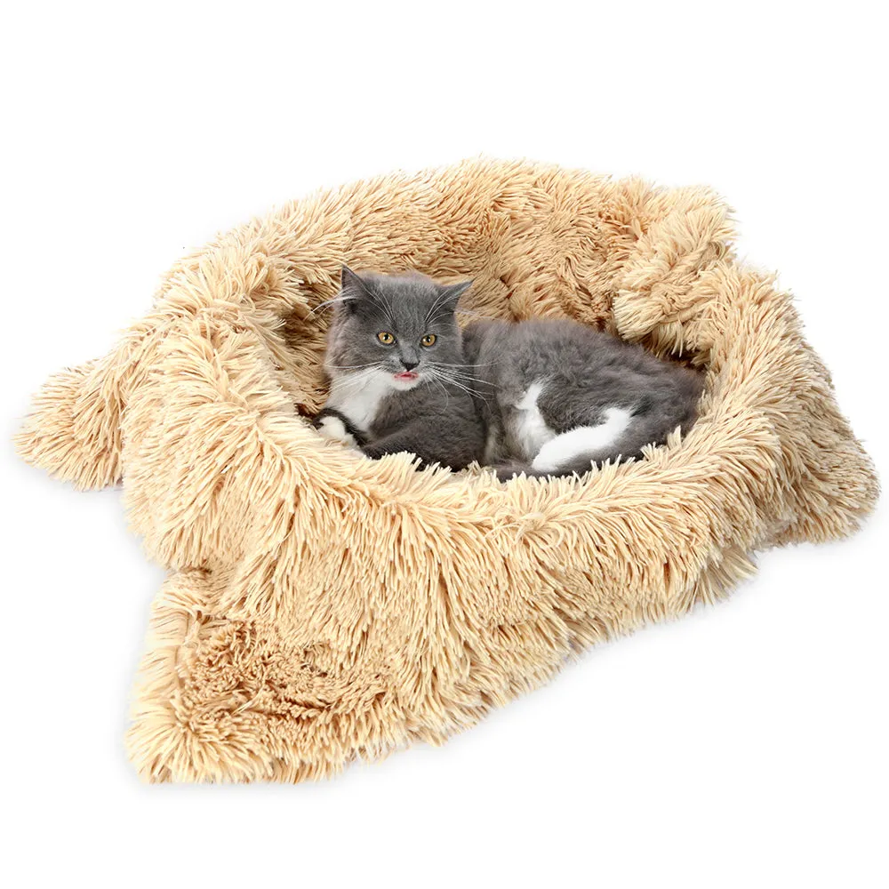 Cattail Woven Round Cat Bed