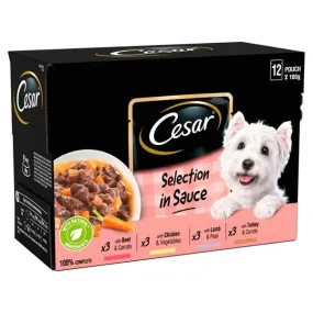 Cesar Deliciously Fresh Favourites In Sauce Pouch for Dogs