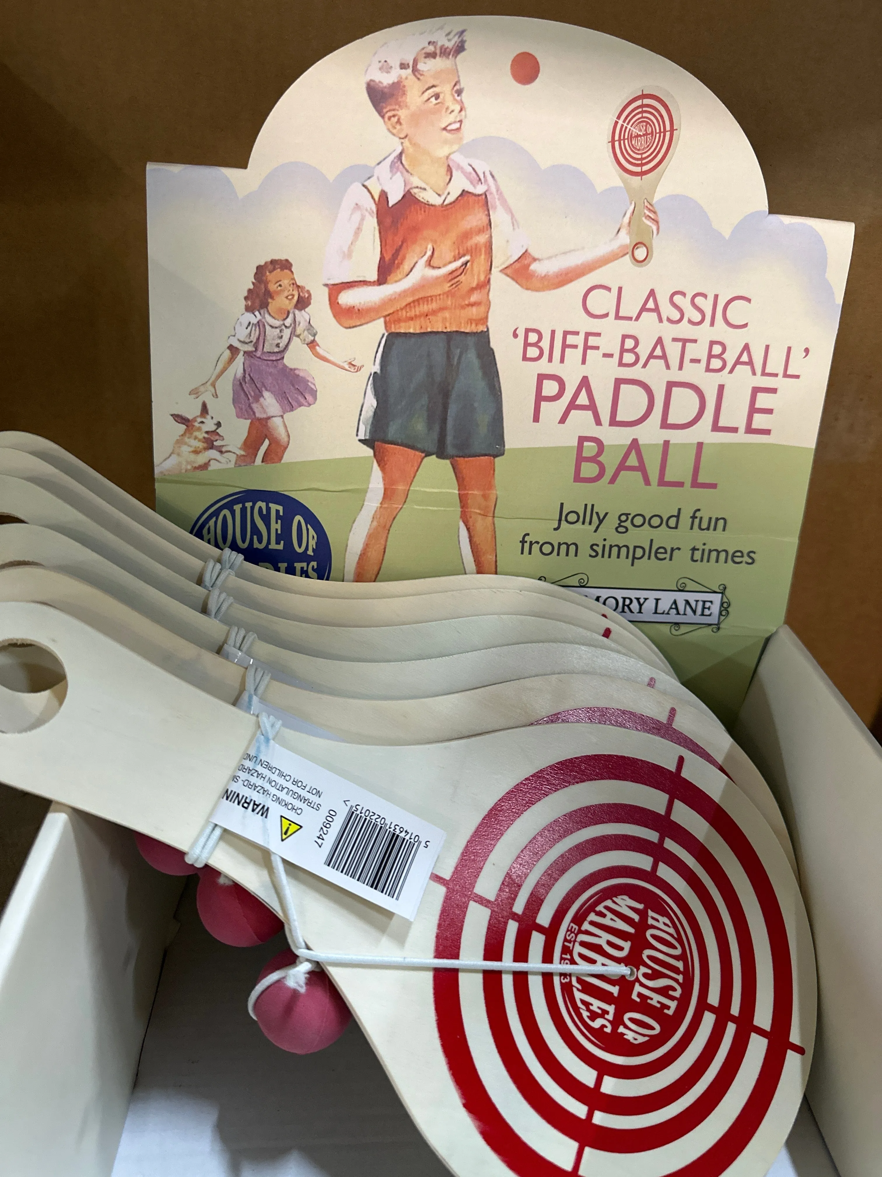 Classic Paddle Ball by House of Marbles Travel Toys 3yrs 