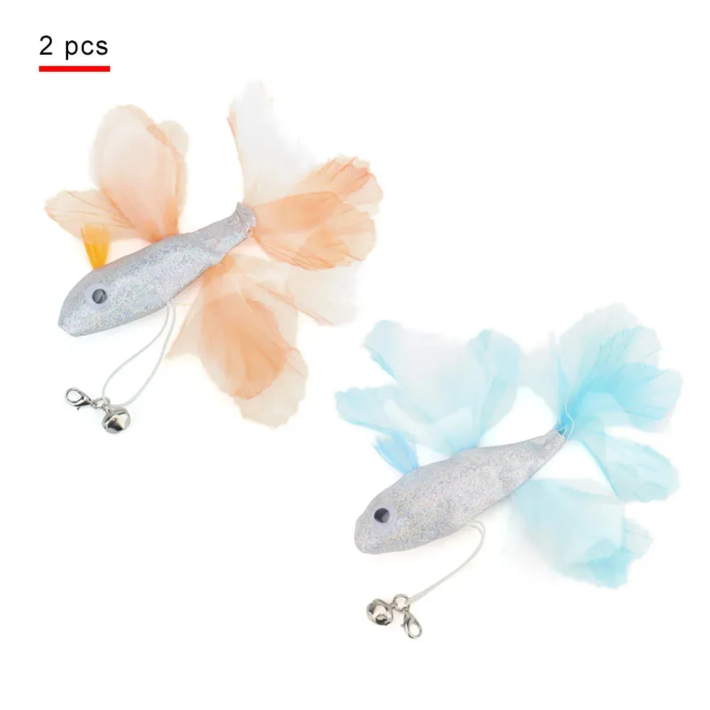 Colorful Fish-Shaped Cat Teaser Toy