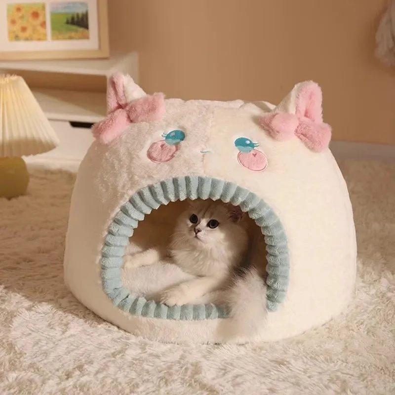 Cozy Retreat: Cats Tent House - Small Dogs Warming Bed for Winter Comfort and Pet Serenity