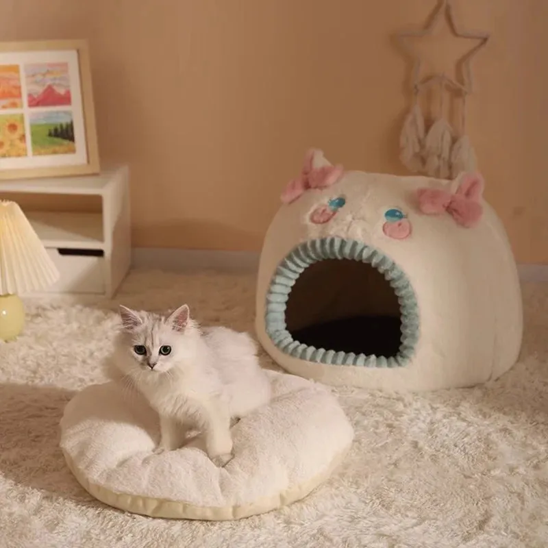 Cozy Retreat: Cats Tent House - Small Dogs Warming Bed for Winter Comfort and Pet Serenity