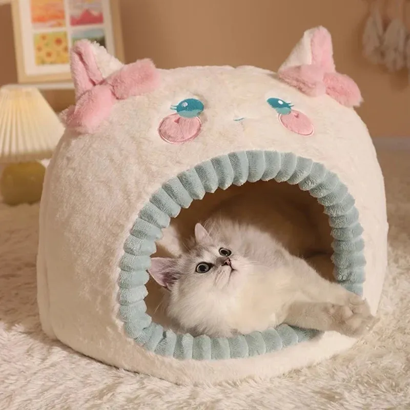 Cozy Retreat: Cats Tent House - Small Dogs Warming Bed for Winter Comfort and Pet Serenity