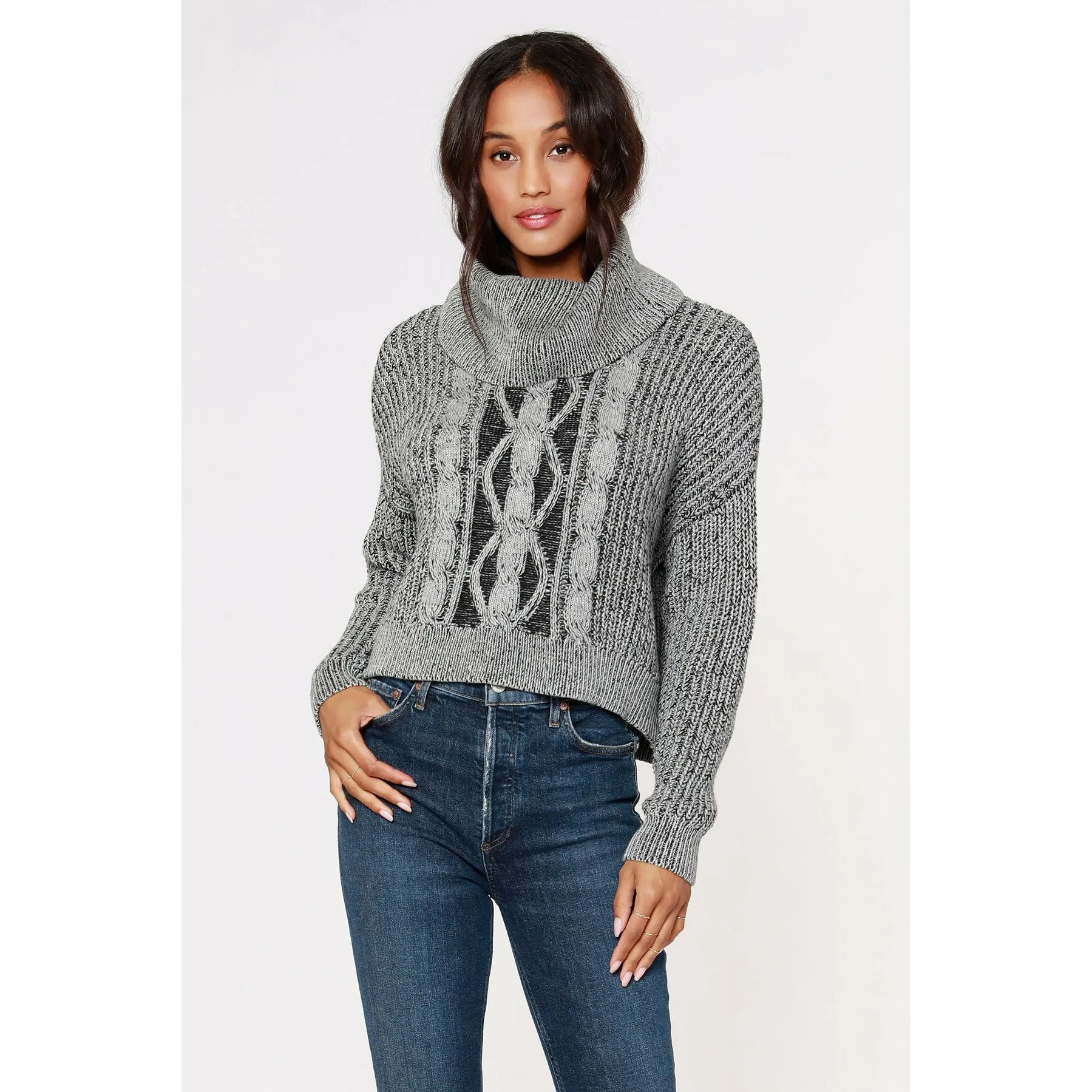 Cropped Turtleneck Sweater