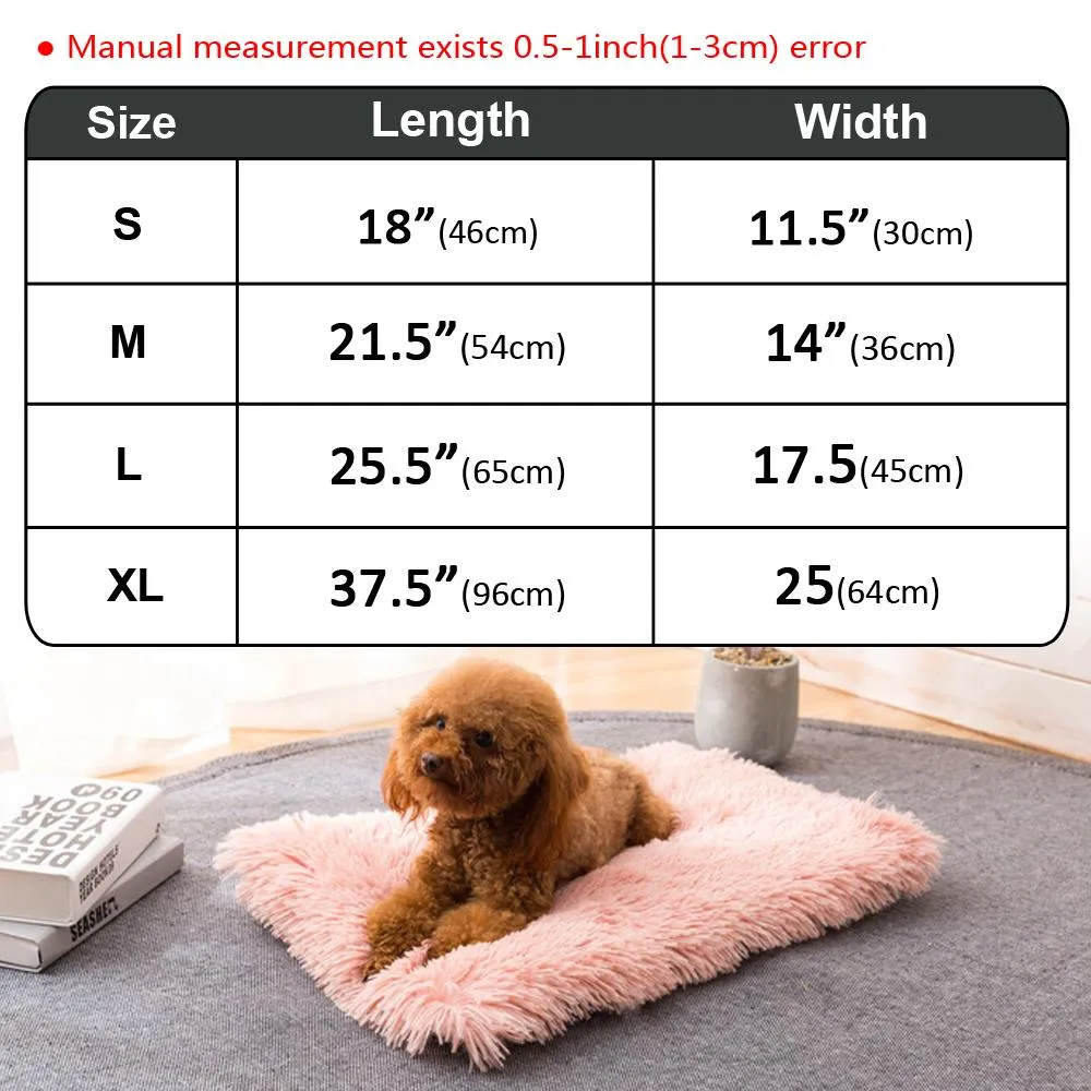 Dog Bed Mat Soft Fleece Pet Cushion House Warm Bed Blanket