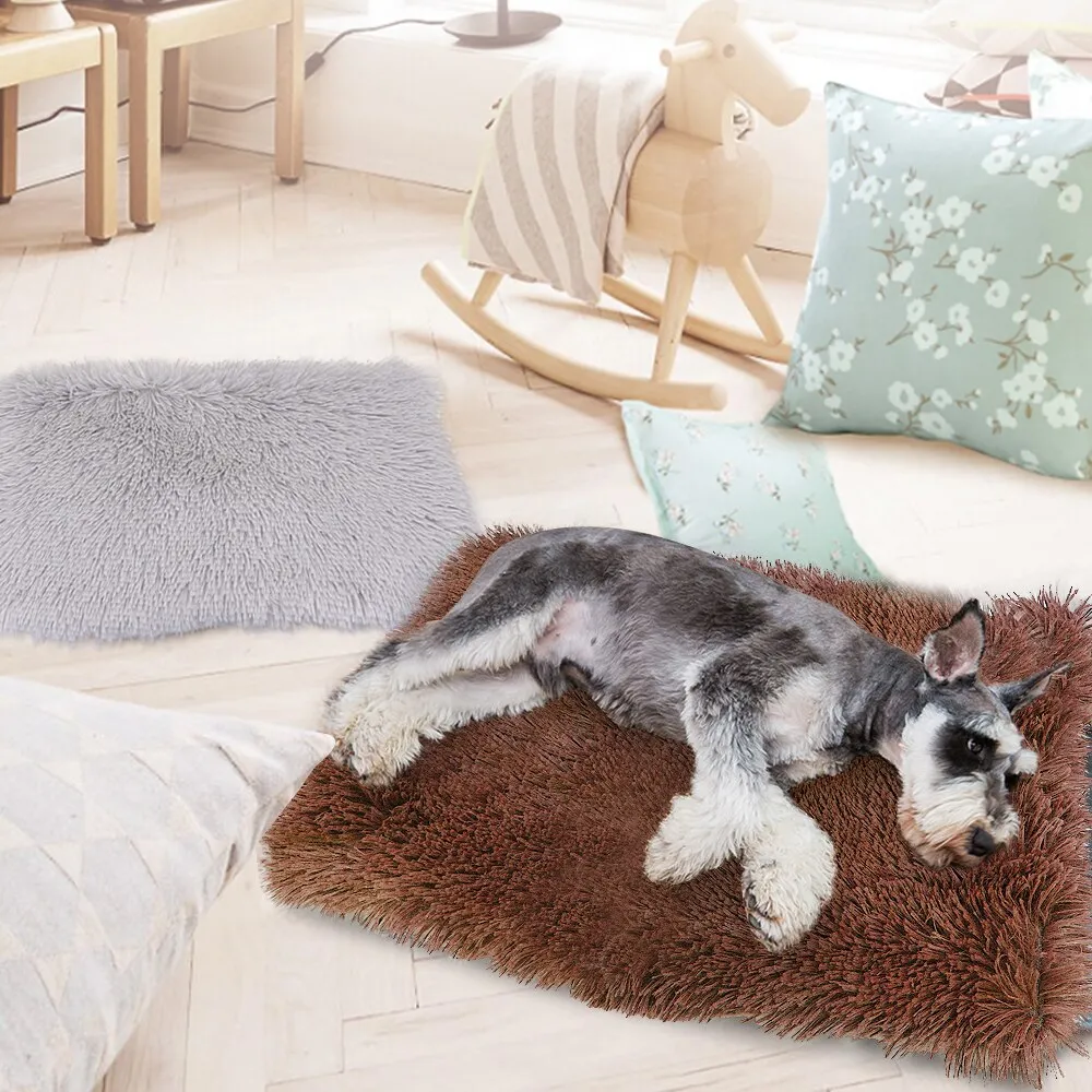 Dog Bed Mat Soft Fleece Pet Cushion House Warm Bed Blanket