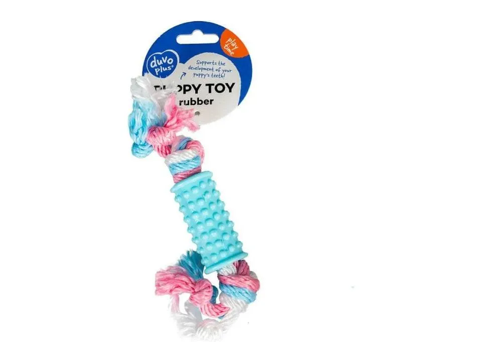 Dogtoy Puppy TPR Stick With nylon Rope 20cm