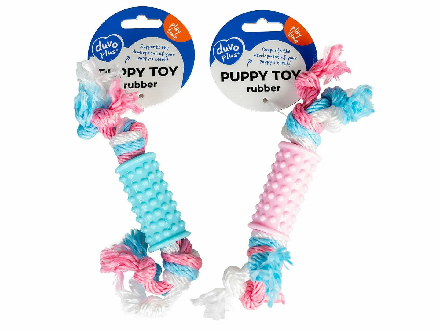 Dogtoy Puppy TPR Stick With nylon Rope 20cm