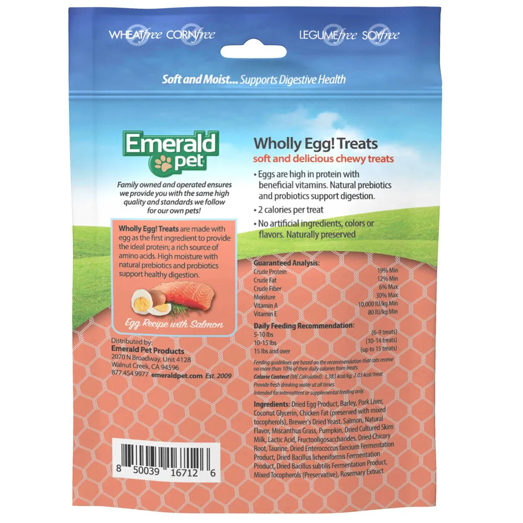 Emerald Pet Wholly Egg Recipe with Salmon Cat Treats, 2.5-oz