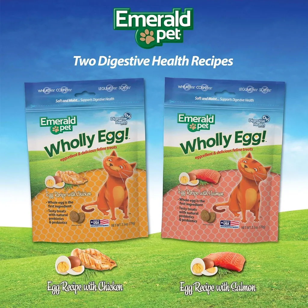 Emerald Pet Wholly Egg Recipe with Salmon Cat Treats, 2.5-oz