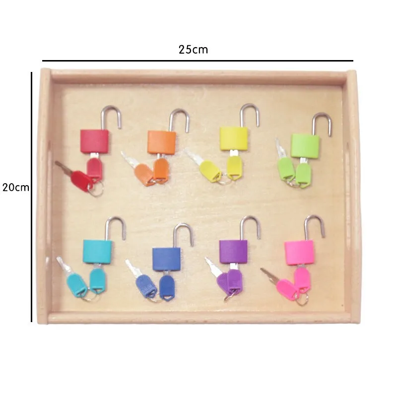 Engaging Montessori Lock Learning Tray for Kids - Educational Fun!