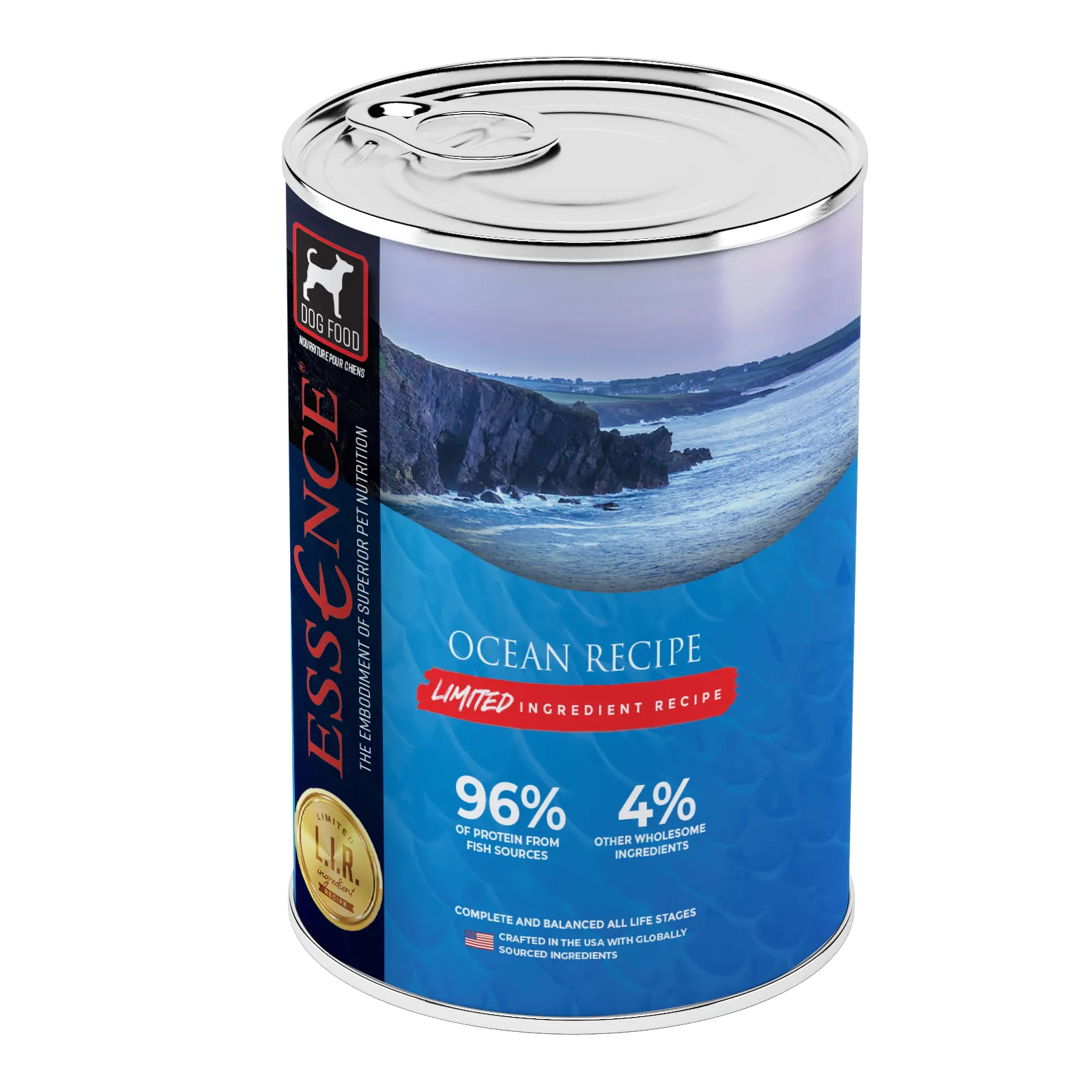 Essence LIR Ocean Wet Dog Food Recipe, 13-oz Case of 12