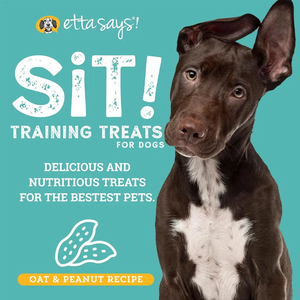 Etta Says! Sit! Training Treats for Dogs Oat & Peanut Flavor, 16-oz