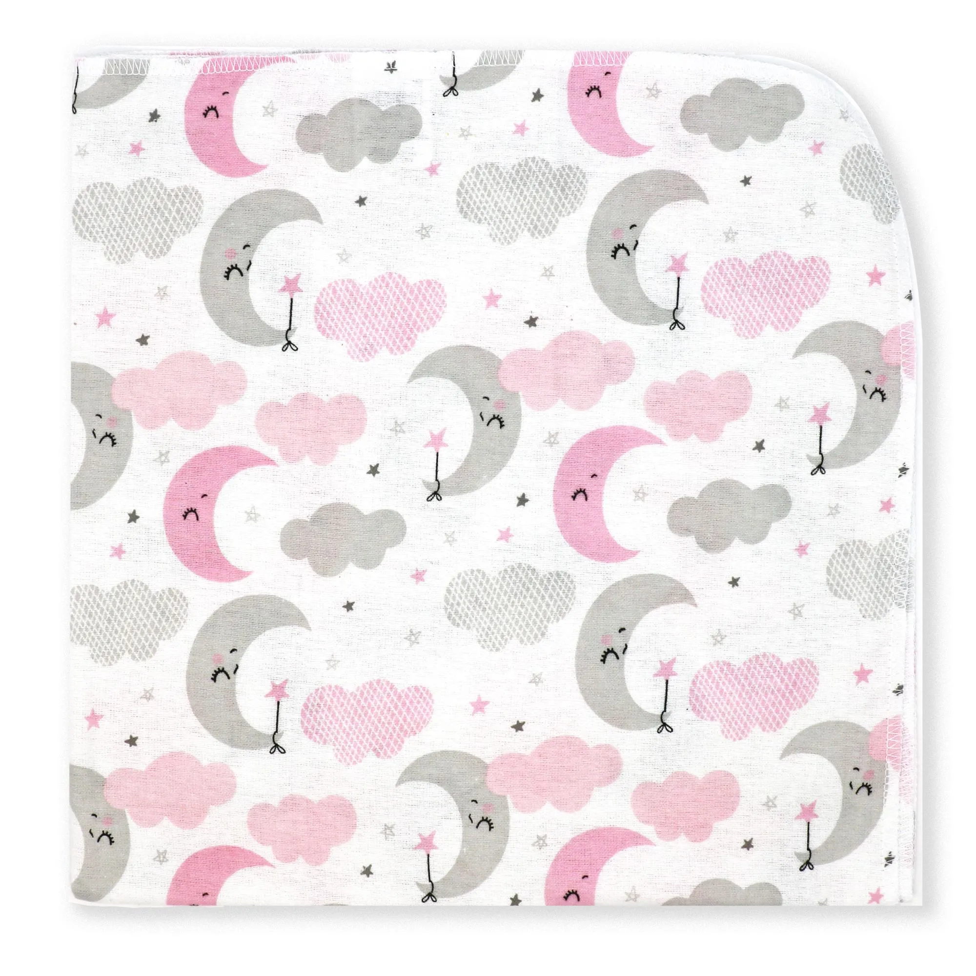 Flannel Baby Receiving Blanket - Pink Sweet Dreams