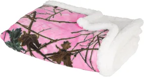 Floral Camo Plush Fleece Sherpa Baby Blanket