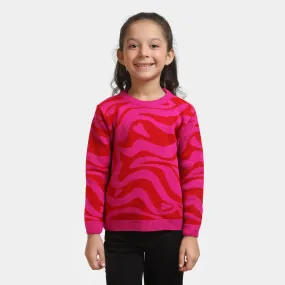 Girls Crew Neck Sweater -D.PINK