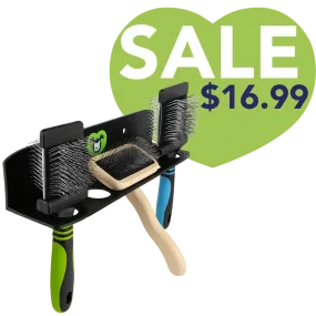 Hanging Brush Holder Black by PetStore.Direct