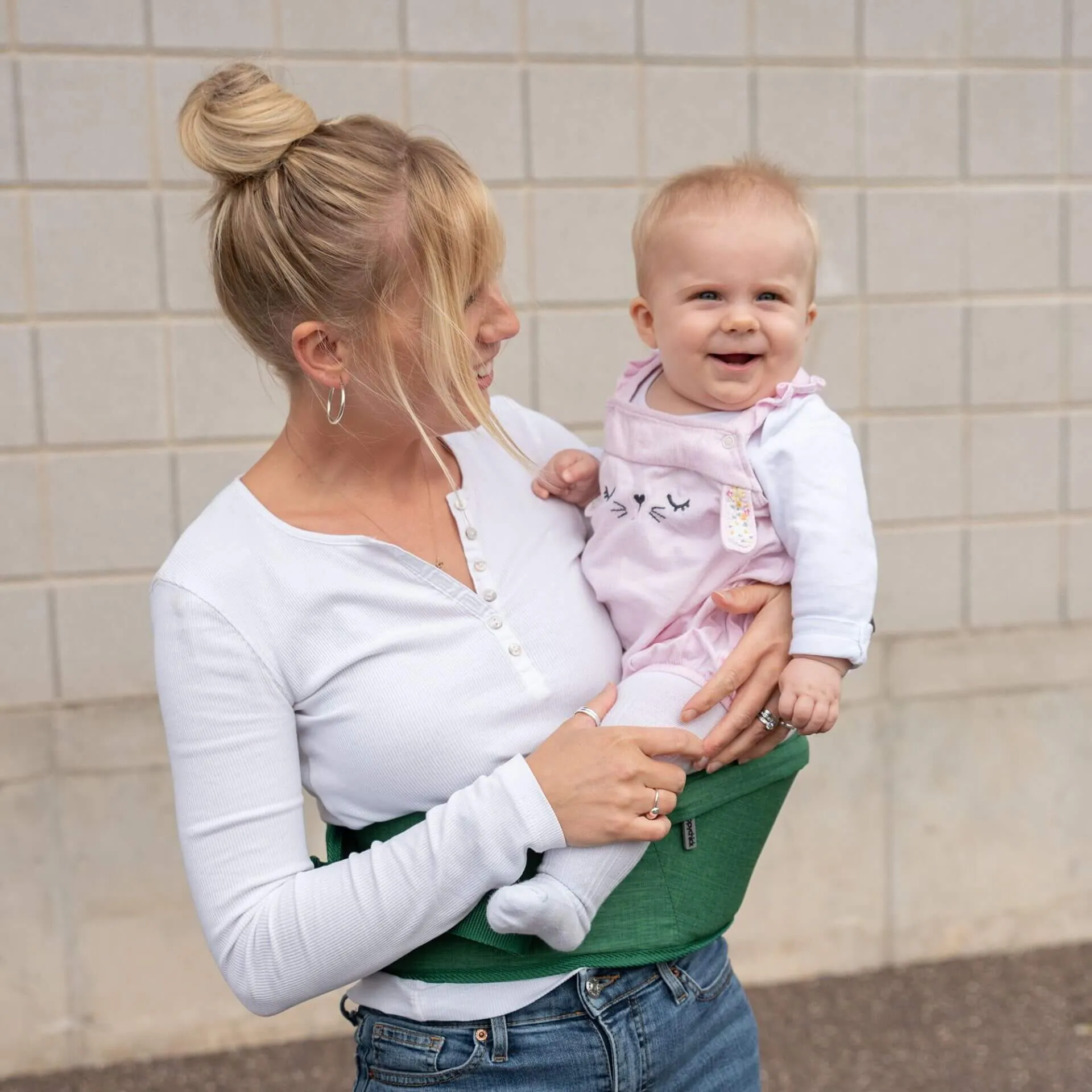 Hippychick Hipseat Baby Carrier (Denim Green)