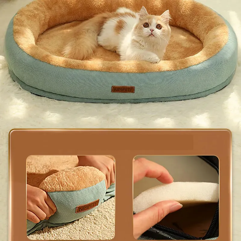 Kimpets Cat Bed Dog Pet Bed Kennel - Non-Slip Winter Warm Small Dog Kennel - Sleeping Removed Washed Soft Puppy Cushion - Cat Supplies