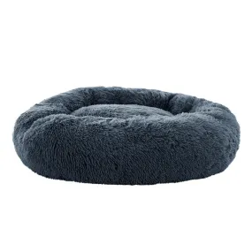 LARGE Dog Beds Pet 90cm Calming Soft Plush - Dark Grey