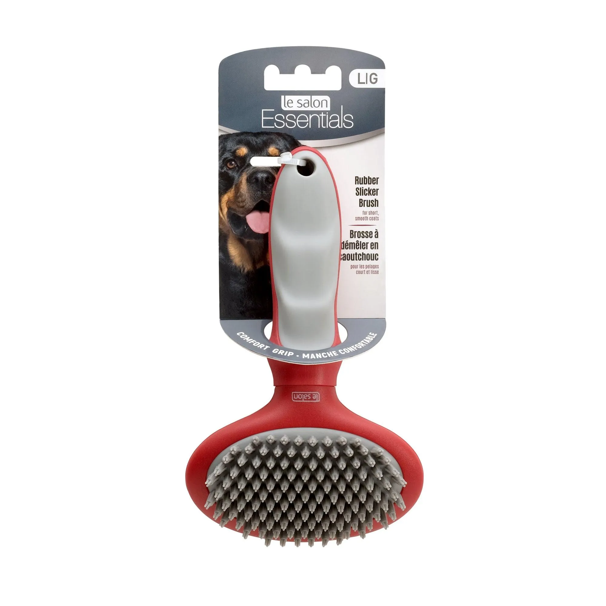 Le Salon Essentials Rubber Slicker Brush For Dogs