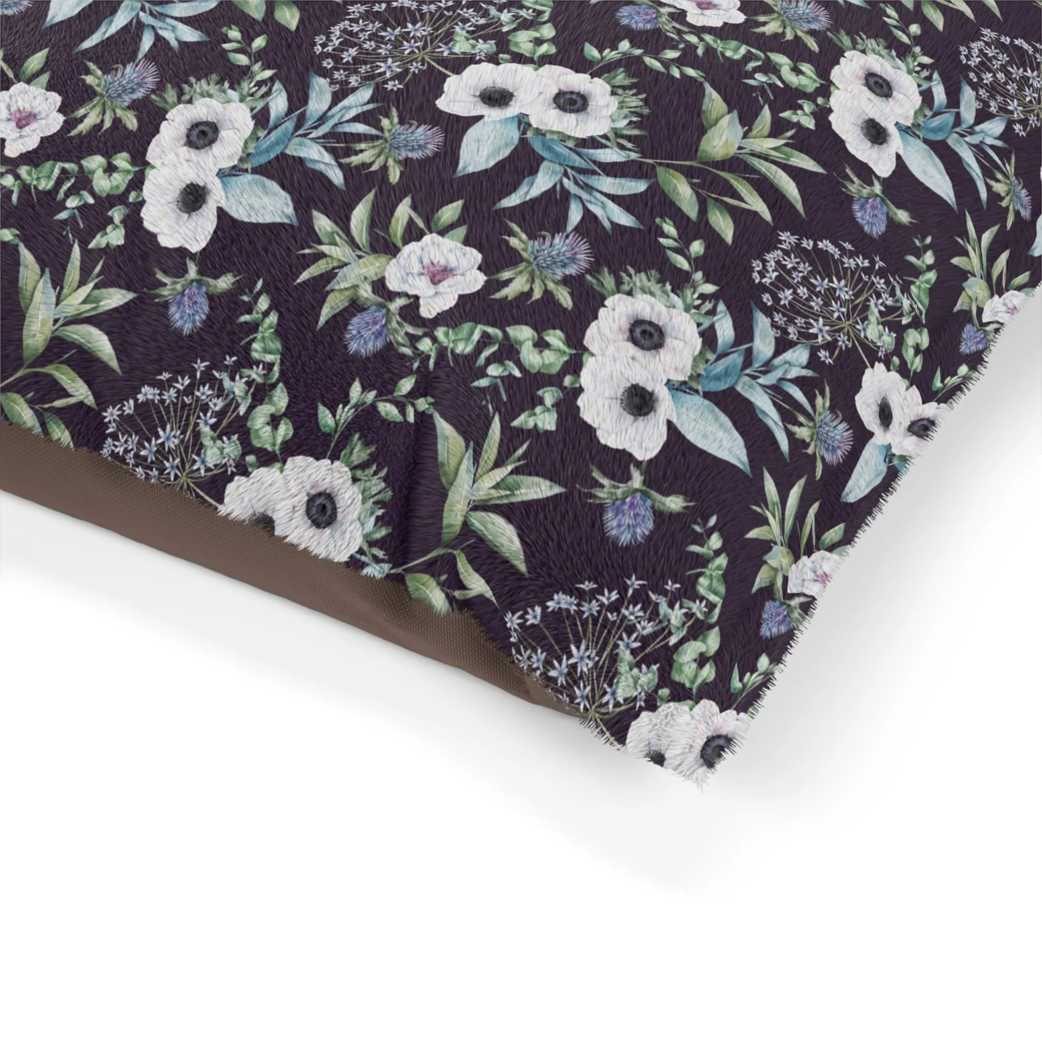 Luxury Pet Bed, feather soft fleece, Scottish Floral