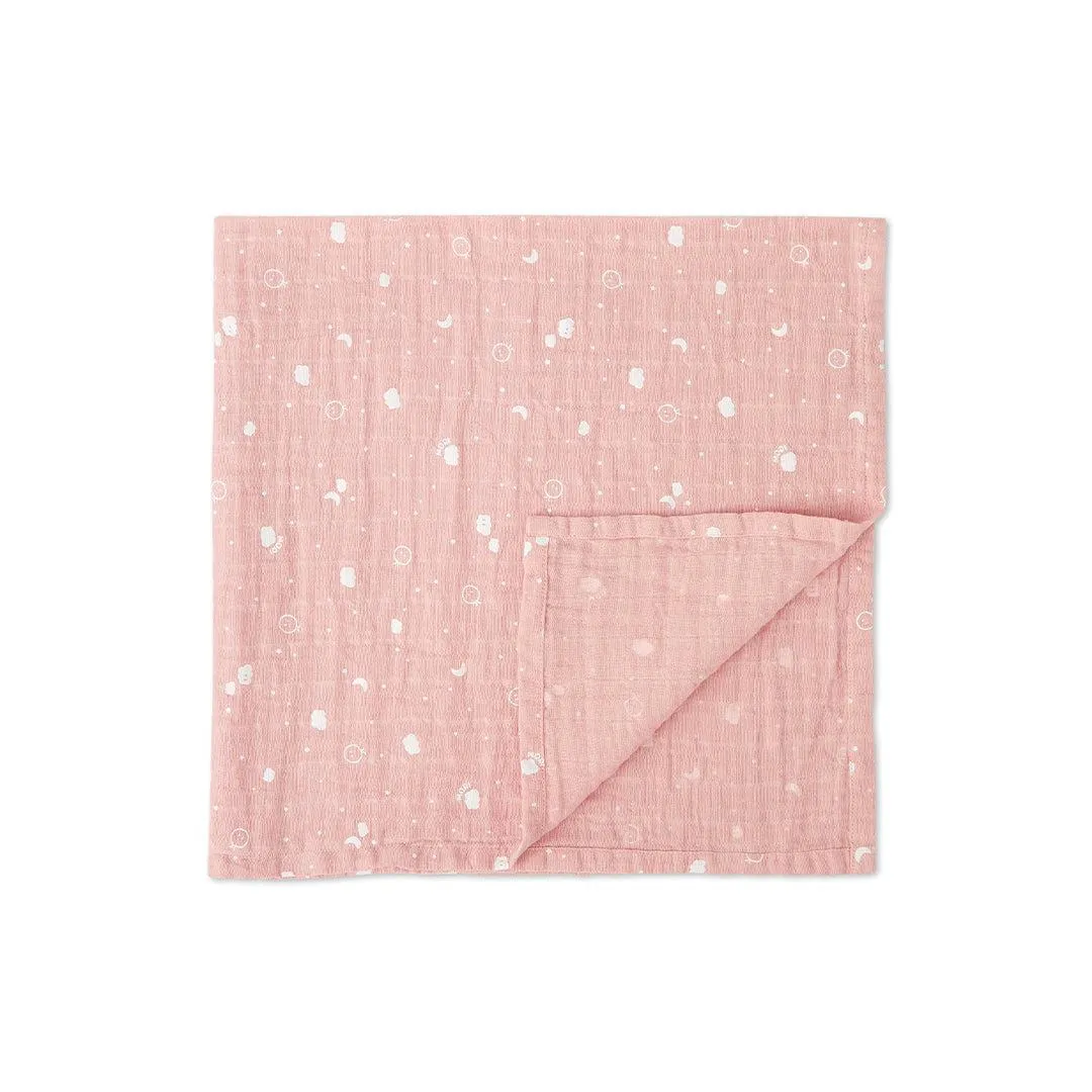 MORI Pre-Washed Large Muslin Swaddle - Pink