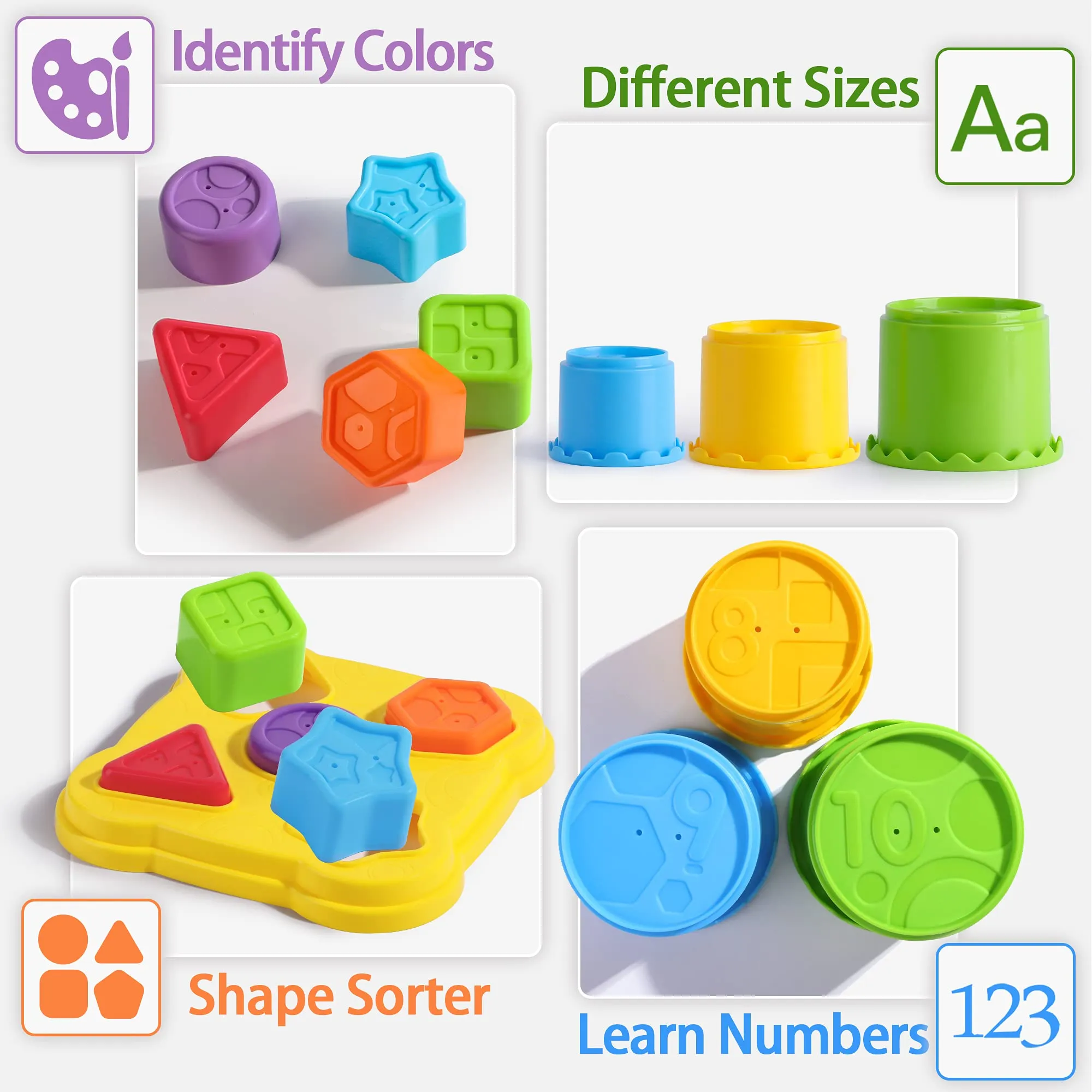 NestlePlay Stacking Cups: Colorful and Engaging Nested Cups for Fun Learning and Development