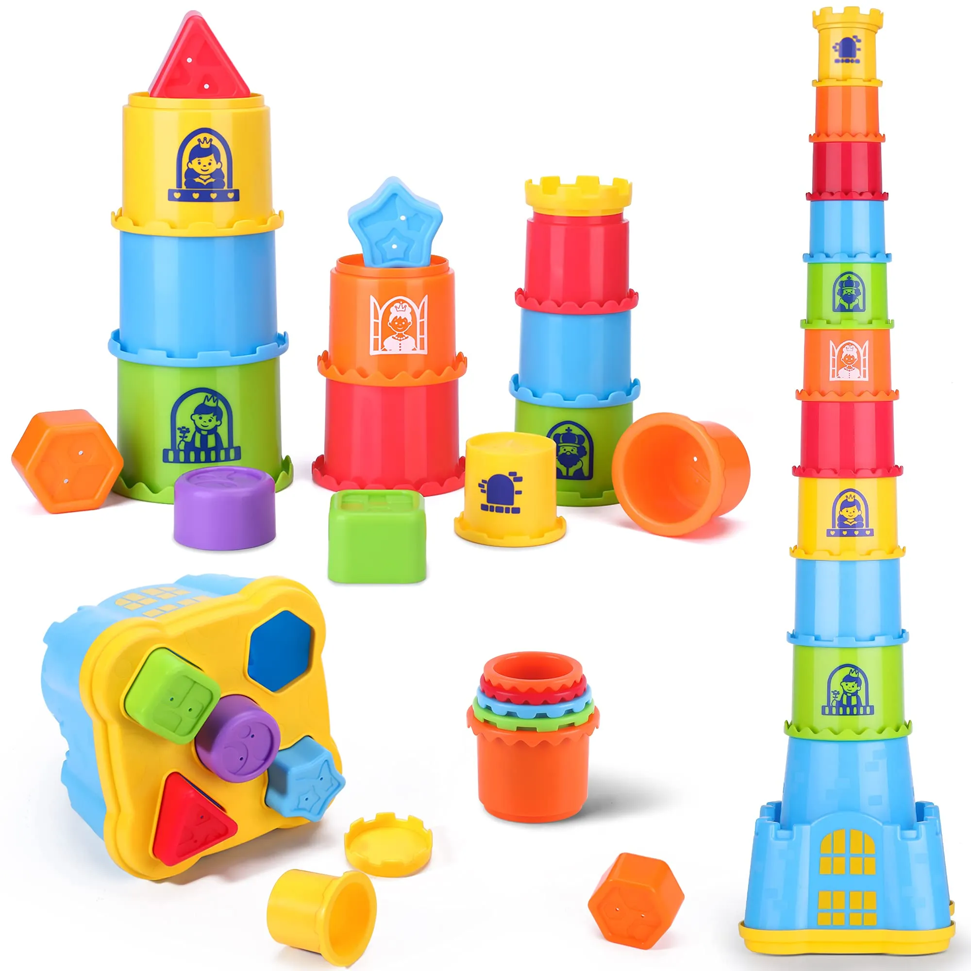 NestlePlay Stacking Cups: Colorful and Engaging Nested Cups for Fun Learning and Development