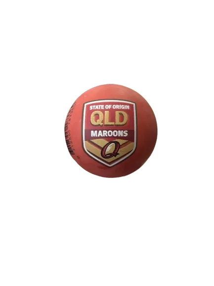 NRL Rubber High Bounce Hand Ball - Queensland Maroons - Single - QLD - OLD LOGO