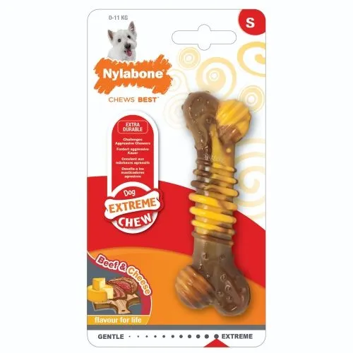 Nylabone Extreme Chew Textured Beef/cheese Small