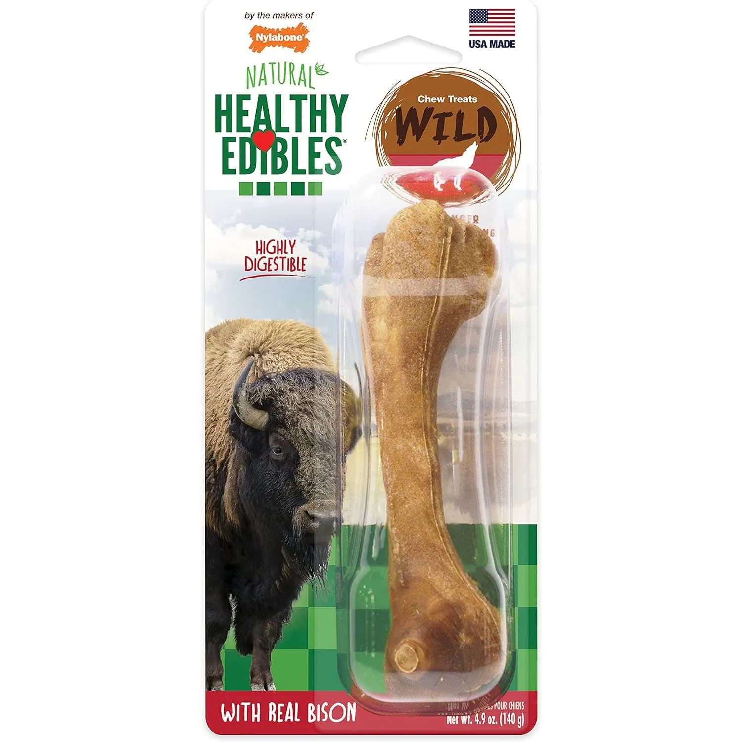 Nylabone Healthy Edibles WILD Bison Chew