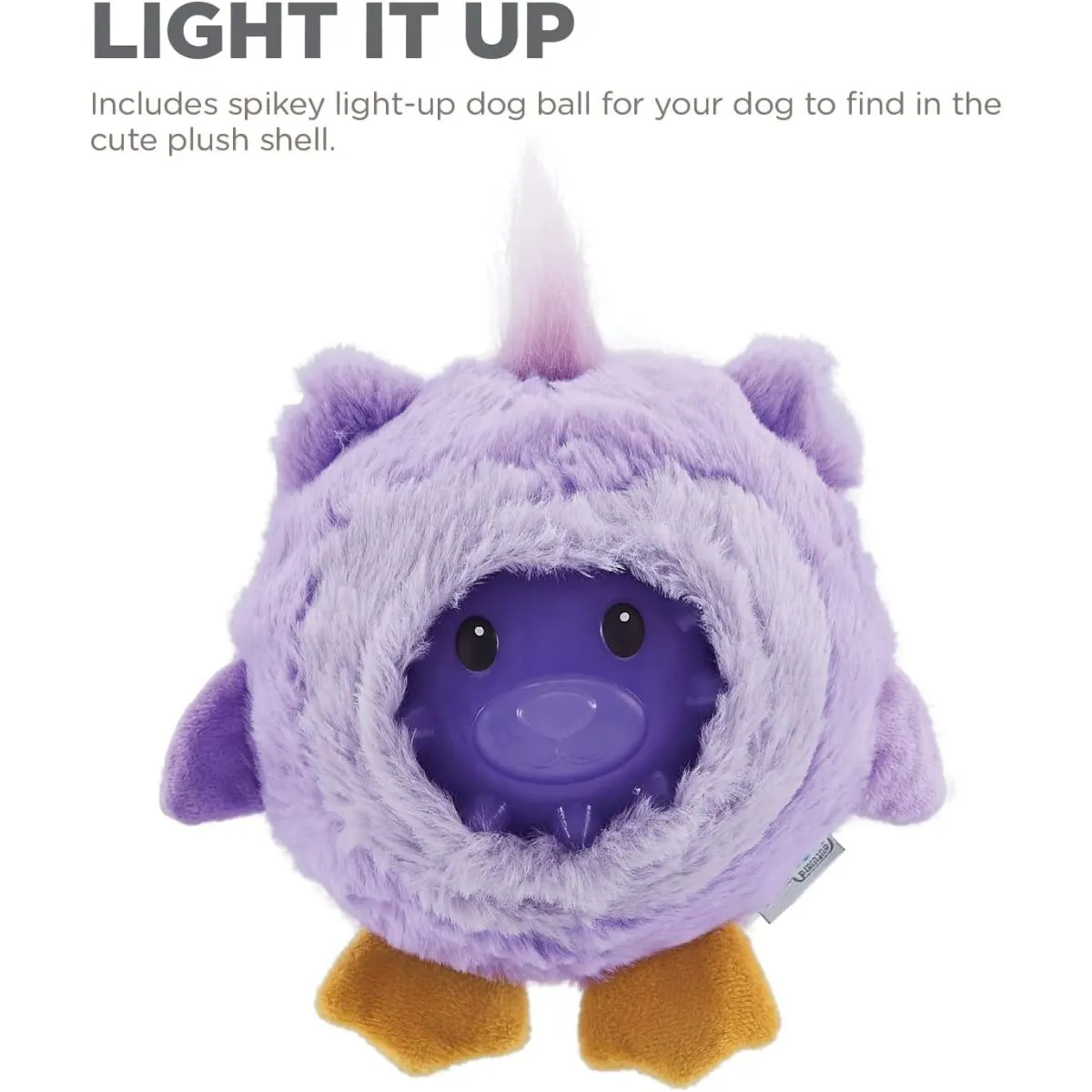 Outward Hound Unbelieva-Ball Owl Interactive Plush Toy with Light up Dog Ball