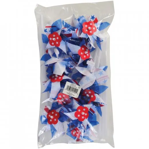 Patriotic Pinwheels Decoration (one dozen)