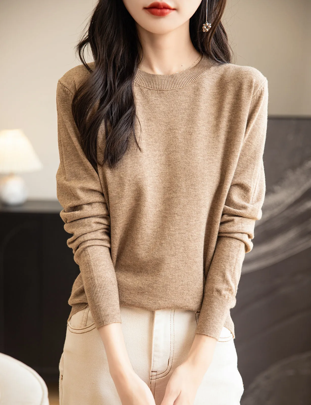 Patti O Neck Woman Sweater